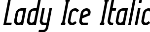 Lady Ice Italic font - LADYICI_.ttf