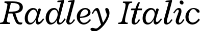 Radley Italic font - Radley Italic.ttf