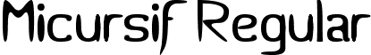 Micursif Regular font - Micursif.ttf