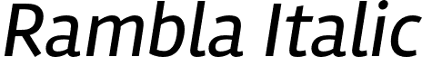 Rambla Italic font - Rambla-Regular-Italic.otf