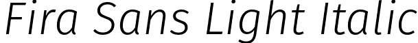 Fira Sans Light Italic font - Fira Sans Light Italic.otf