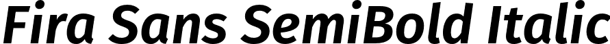 Fira Sans SemiBold Italic font - Fira Sans SemiBold Italic.otf