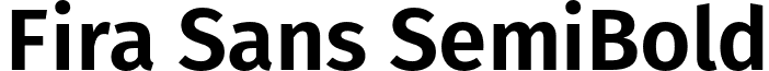 Fira Sans SemiBold font - Fira Sans SemiBold.otf