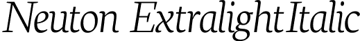 Neuton ExtralightItalic font - Neuton-ExtralightItalic.ttf