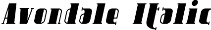 Avondale Italic font - Avondale Italic.ttf