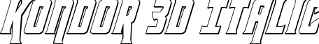 Kondor 3D Italic font - kondor3dital.ttf