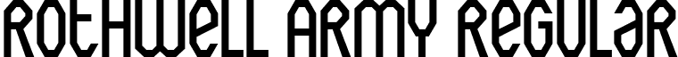 Rothwell Army Regular font - RothwellArmy.ttf