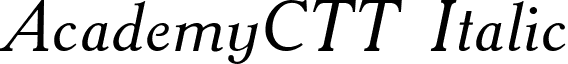 AcademyCTT Italic font - AcademyCTT Italic.ttf