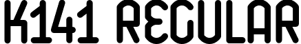 K141 Regular font - K141.otf