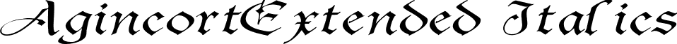 AgincortExtended Italics font - AgincortExtended Italics.ttf