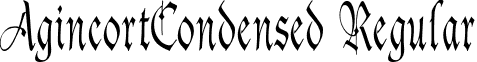 AgincortCondensed Regular font - AgincortCondensed Regular.ttf