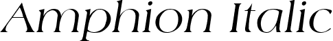 Amphion Italic font - Amphion Italic.ttf