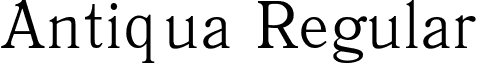 Antiqua Regular font - Antiqua Regular.ttf