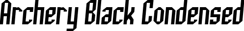 Archery Black Condensed font - Archery Black Condensed Italic.ttf