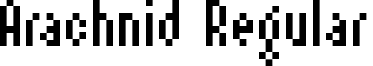 Arachnid Regular font - Arachnid Regular.ttf