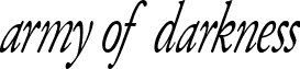 Army of Darkness font - Army of Darkness Italic.ttf