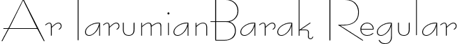 ArTarumianBarak Regular font - BARAK.TTF