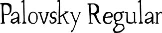 Palovsky Regular font - palovsky.ttf