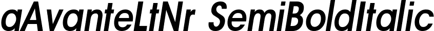 aAvanteLtNr SemiBoldItalic font - a_AvanteLtNr SemiBoldItalic.ttf