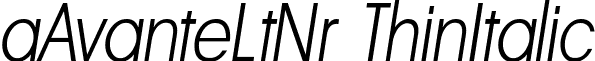 aAvanteLtNr ThinItalic font - a_AvanteLtNr ThinItalic.ttf