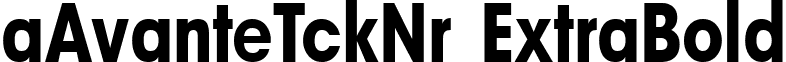 aAvanteTckNr ExtraBold font - a_AvanteTckNr ExtraBold.ttf