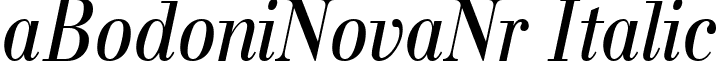 aBodoniNovaNr Italic font - a_BodoniNovaNr Italic.ttf