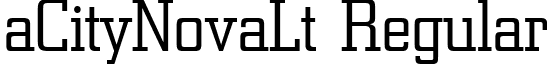 aCityNovaLt Regular font - a_CityNovaLt Regular.ttf