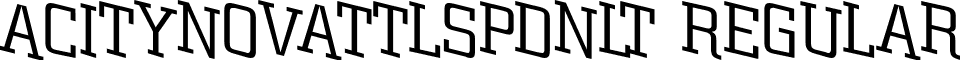 aCityNovaTtlSpDnLt Regular font - a_CityNovaTtlSpDnLt Regular.ttf