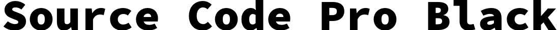 Source Code Pro Black font - SourceCodePro-Black.otf