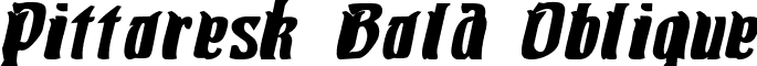 Pittoresk Bold Oblique font - Pittoresk Bold Oblique.ttf
