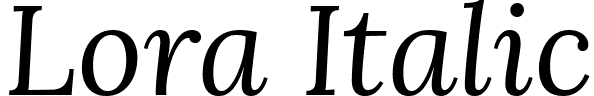 Lora Italic font - Lora-Italic.ttf