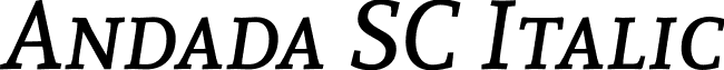 Andada SC Italic font - Andada SC Italic.ttf