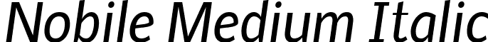 Nobile Medium Italic font - Nobile Medium Italic.ttf