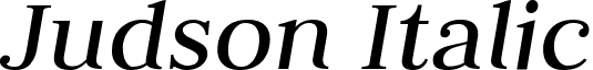 Judson Italic font - Judson Italic.ttf