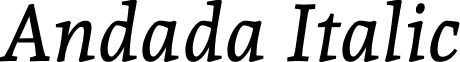 Andada Italic font - Andada Italic.ttf