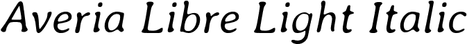 Averia Libre Light Italic font - Averia Libre Light Italic.ttf