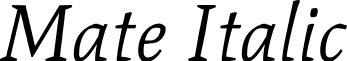 Mate Italic font - Mate Italic.ttf