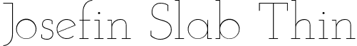 Josefin Slab Thin font - JosefinSlab-Thin.ttf