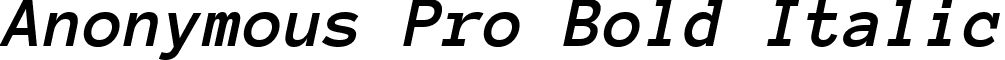 Anonymous Pro Bold Italic font - Anonymous Pro Bold Italic.ttf