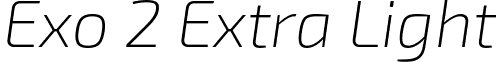 Exo 2 Extra Light font - Exo 2 Extra Light Italic.ttf