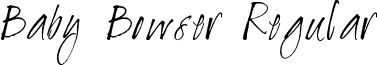 Baby Bowser Regular font - babybowser.ttf