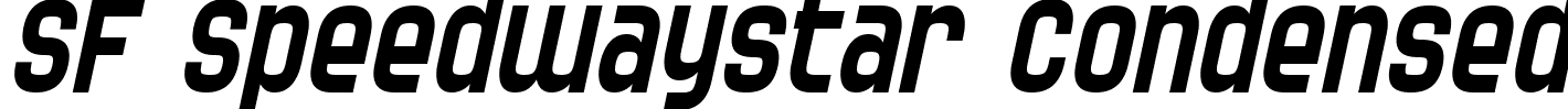 SF Speedwaystar Condensed font - SF Speedwaystar Condensed Oblique.ttf