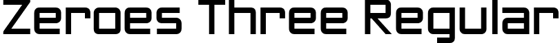 Zeroes Three Regular font - ZeroesThree.ttf