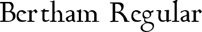 Bertham Regular font - BERTHAM.TTF