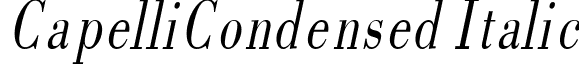 CapelliCondensed Italic font - CapelliCondensed Italic.ttf