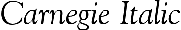 Carnegie Italic font - Carnegie Italic.ttf