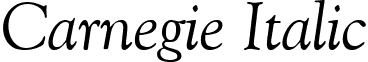 Carnegie Italic font - carnegieitalic.ttf