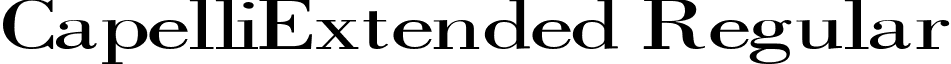 CapelliExtended Regular font - CapelliExtended Regular.ttf