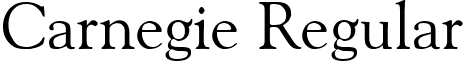 Carnegie Regular font - carnegie.ttf