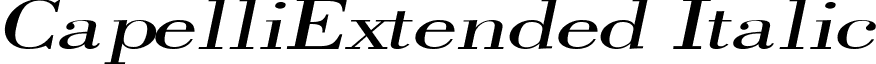 CapelliExtended Italic font - CapelliExtended Italic.ttf